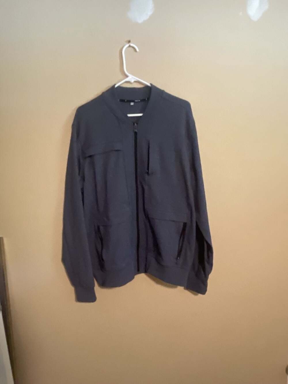 Public Rec Crosstown Bomber Jacket Size L Blue Full Zip Pockets